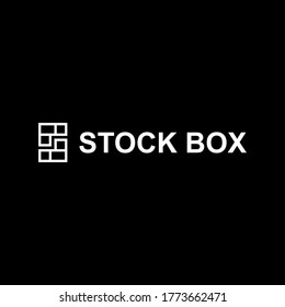 logo design stock box logistic and transport