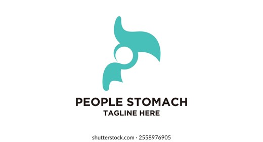 logo design stomach and people,care,health,organ,human,symbol,idea,creative.