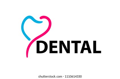 Logo design stomatology vector template. Illustration design of logotype business dental clinic flat symbol. Tooth and cross web icon