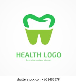 Logo design stomatology vector template. Illustration for business dental clinic flat symbol. Tooth web icon