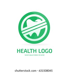 Logo design stomatology vector template. Illustration design of logotype business dental clinic flat symbol. Tooth web icon