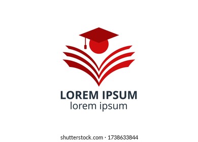 logo design of student child or people template in creative shape isolate vector illustration. use for any business education like school, college, university, training center.