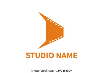 logo design of studio. icon for cinema or movie event or company base in digital technology for recording