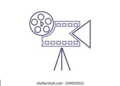 logo design of studio. icon for cinema or movie event or company base in digital technology for recording