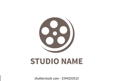 logo design of studio. icon for cinema or movie event or company base in digital technology for recording