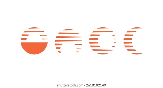 logo design sun and circle modern simple abstract template creative