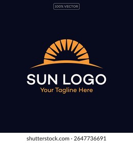 Diseño de logotipo Sol Ilustración simple moderna 01
