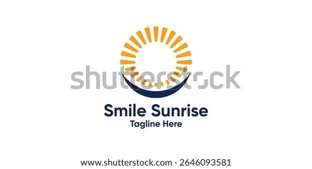 logo design sun and smile,design modern