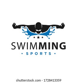 logo design swimming in the pool