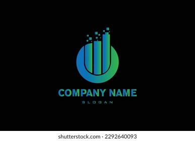 Logo design or symbol for business consulting company, or accounting financial