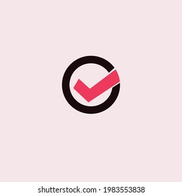 diseño de logotipo y símbolo de marca de verificación
