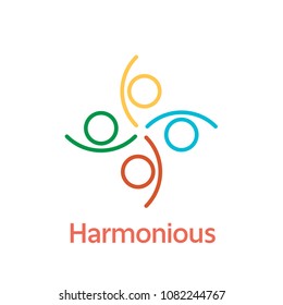 Logo Design the symbol of harmony , Vector illustration