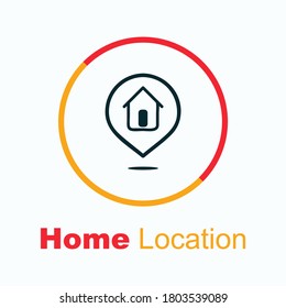 Logo design symbol of home location