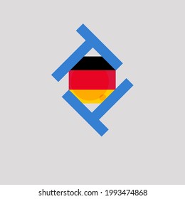 diseño de logotipo y símbolos de la bandera alemana para entrar en la competencia
