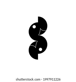 logo design, symbols and icons from the letter s with a combination of birds
