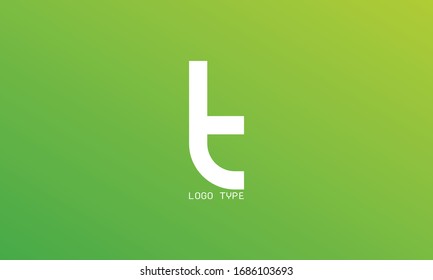 Logo Design T Alphabet On Green and Light Yellow Gradient Background 