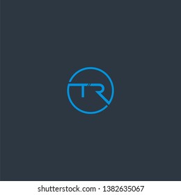 logo design T R abstract