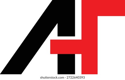 Design do logotipo AT. Design do logotipo TA. Design de logotipo criativo AT.