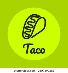 logo design for tacos with simple lineart