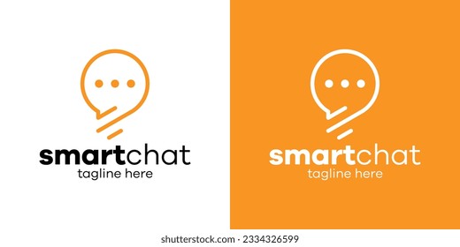 logo design talk and lamp icon vector inspiration