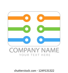 Logo design technology and connection concept