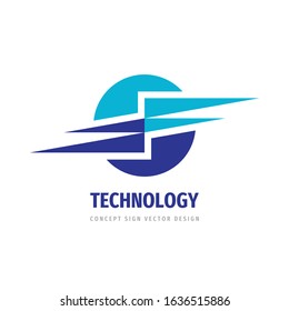 Logo design technology. Global computer network icon. Abstract concept sign. Connection sign. Saturn planet symbol. 