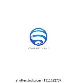 Logo design for technology on white background