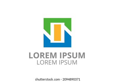 logo design technology silhouette template in creative shape isolate vector illustration use for any modern business company.
