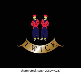 LOGO DESIGN TEMPLATE ABOUT TWICE