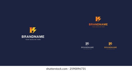 Logo design template with alphabet K. Letterform design or mark. Vector illustration. 