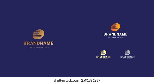 Logo design template with alphabet L. Letterform design or brand identity. Mark or symbol. Vector illustration for Brand identity or logo projects.
