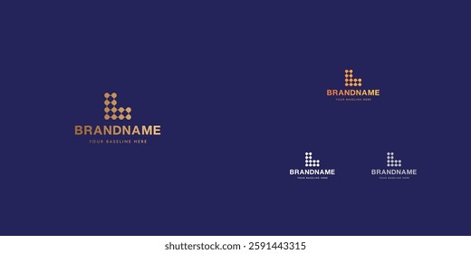 Logo design template with alphabet L. Letterform design or brand identity. Mark or symbol. Vector illustration for Brand identity or logo projects.