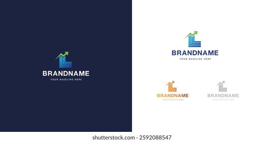 Logo design template with alphabet L. Letterform design or brand identity. Mark or symbol. Vector illustration for Brand identity or logo projects.