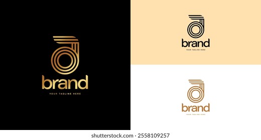 Logo design template with A alphabet. Letterform design. Mark or design template for Luxury hotel or Jewellery brand.