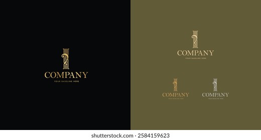 Logo design template with I alphabet. Letterform design. Mark or design template. Vector illustration.