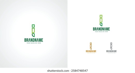 Logo design template with I alphabet. Letterform design. Mark or design template. Vector illustration.