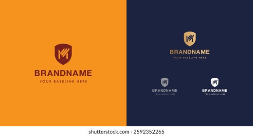 Logo design template with alphabet M. Letterform design or brand identity. Mark or symbol. Vector illustration for Brand identity or logo projects.