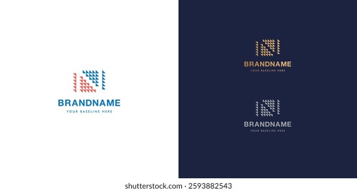 Logo design template with alphabet M. Letterform design or brand identity. Mark or symbol. Vector illustration for Brand identity or logo projects.