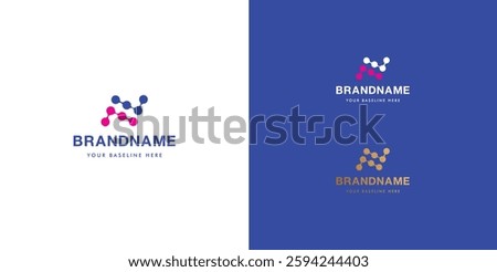 Logo design template with alphabet N. Letterform design or brand identity. Mark or symbol. Vector illustration for Brand identity or logo projects.