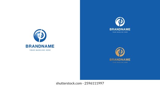 Logo design template with alphabet P. Letterform design or brand identity. Mark or symbol. Vector illustration for Brand identity or logo projects.