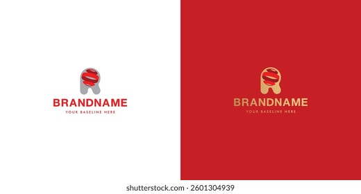 Logo design template with alphabet R. Letterform design or brand identity. Mark or symbol. Vector illustration for Brand identity or logo projects.