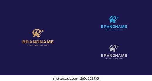 Logo design template with alphabet R. Letterform design or brand identity. Mark or symbol. Vector illustration for Brand identity or logo projects.