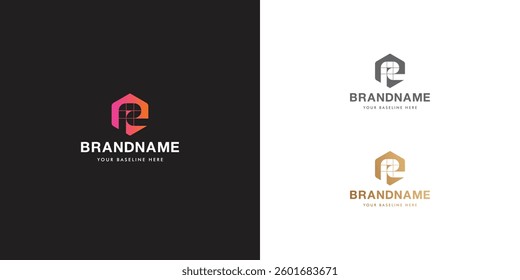 Logo design template with alphabet R. Letterform design or brand identity. Mark or symbol. Vector illustration for Brand identity or logo projects.