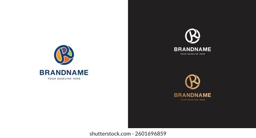 Logo design template with alphabet R. Letterform design or brand identity. Mark or symbol. Vector illustration for Brand identity or logo projects.