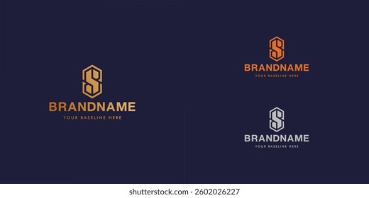 Logo design template with alphabet S. Letterform design or brand identity. Mark or symbol. Vector illustration for Brand identity or logo projects.