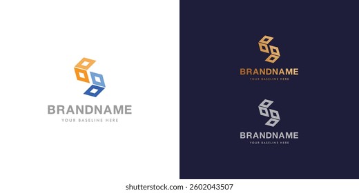 Logo design template with alphabet S. Letterform design or brand identity. Mark or symbol. Vector illustration for Brand identity or logo projects.
