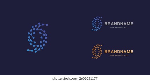 Logo design template with alphabet S. Letterform design or brand identity. Mark or symbol. Vector illustration for Brand identity or logo projects.