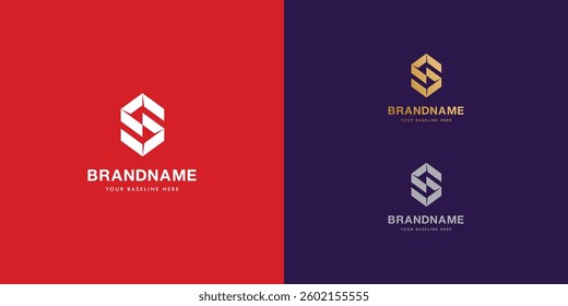 Logo design template with alphabet S. Letterform design or brand identity. Mark or symbol. Vector illustration for Brand identity or logo projects.