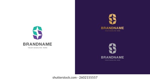 Logo design template with alphabet S. Letterform design or brand identity. Mark or symbol. Vector illustration for Brand identity or logo projects.