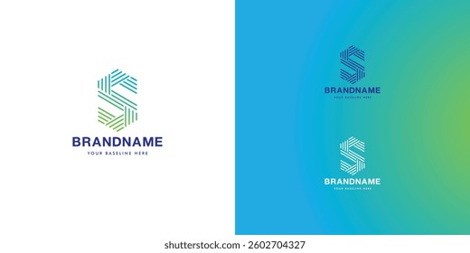 Logo design template with alphabet S. Letterform design or brand identity. Mark or symbol. Vector illustration for Brand identity or logo projects.